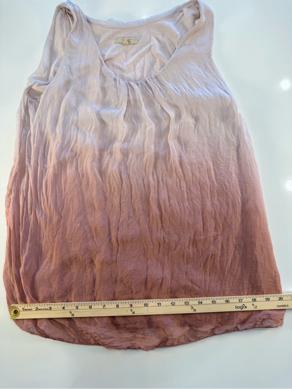 Women’s Pink Ombre Scoop Neck Tank Top - Picture 7 of 9